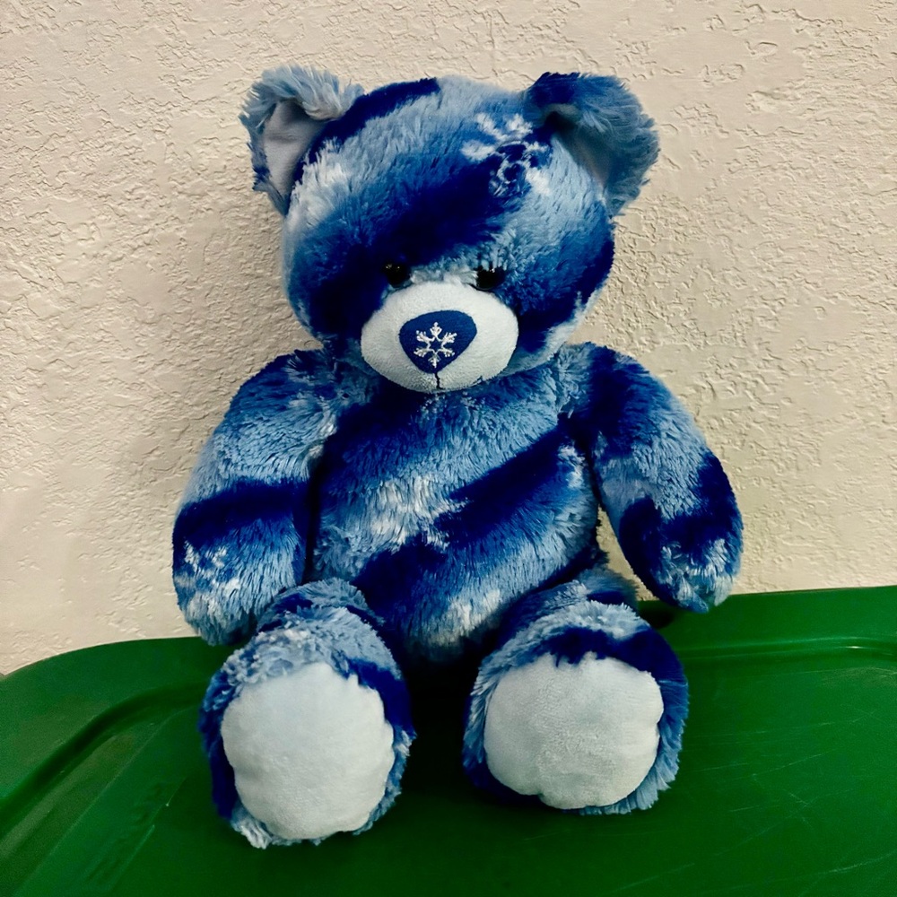 🔥5 for $25🔥 Build A Bear Workshop Winter Hugs Flurry Teddy Snowflake Print Plush